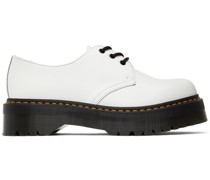 White Smooth 1461 Platform Oxfords