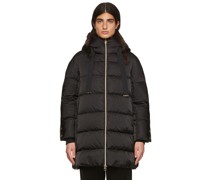 Black A-Line Down Coat