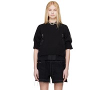 Black Paneled Sweater