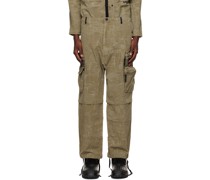 Khaki Java Multipocket Parachute Cargo Pants