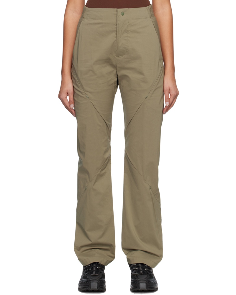 Post Archive Faction Damen Green Technical Trousers