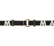 Black & Off-White Logo Belt