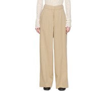 Beige Ella Trousers