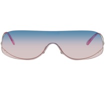 SSENSE Exclusive Blue & Pink Rimless Sunglasses