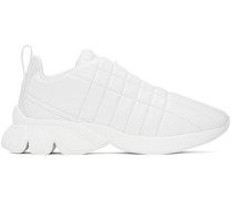 White Quilted Leather Classic Sneakers