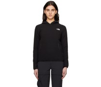 Black Quilted Hoodie