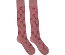 Pink & Red Lamé GG Socks