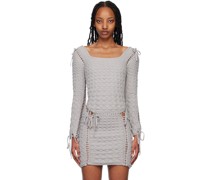 SSENSE Exclusive Gray Expandable Quilted Sweater