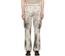 Off-White & Gray Theo Cargo Pants
