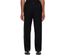 Black Pinched Seam Trousers