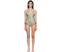 Green Silk Teddy Bodysuit