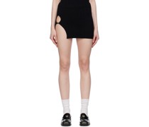 Black Seamless Miniskirt