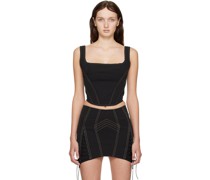 Black Square Neck Corset