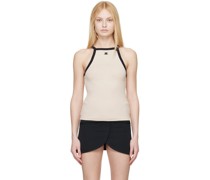 Off-White & Black Buckle Tank Top