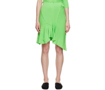 Green Asymmetric Miniskirt