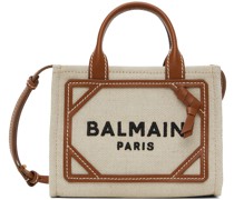 Off-White & Tan Mini B-Army Shopper Bag