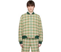 Green 'Le Teddy Reversible' Reversible Bomber Jacket