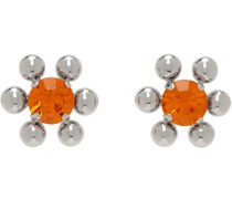 SSENSE Exclusive Silver & Orange Sadie Earrings