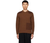 Brown Beaded Sweater