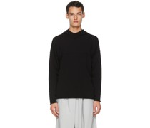 Black Knit Hoodie