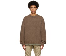Brown Rib Sweater