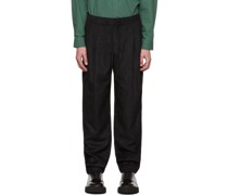 Black Curved Trousers
