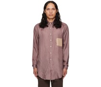 Brown & Beige Patched Shirt