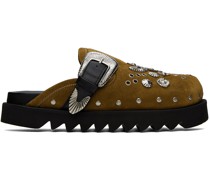 SSENSE Exclusive Tan Studded Loafers