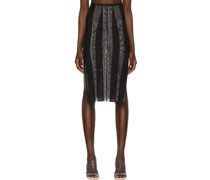 Black Lingerie Midi Skirt