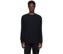 Black Crewneck Long Sleeve T-Shirt