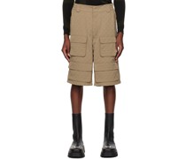 Taupe Jordan Barrett Edition Embossed Shorts
