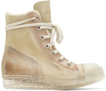Biege Leather Sneakers