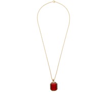 SSENSE Exclusive Gold & Red Stone Necklace