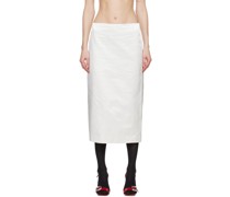 White Cellula Maxi Skirt
