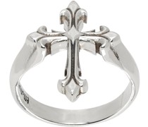 Silver Fleury Cross Ring