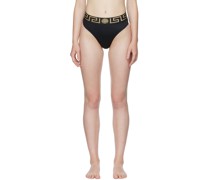 Black Greca Bikini Bottom