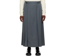 Gray Fluid Maxi Skirt