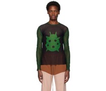 SSENSE Exclusive Black & Green Long Sleeve T-Shirt