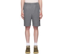 Grey Polyester Shorts