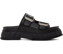 Black 2018 Appleskin Faux-Leather Sandals