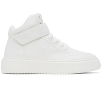White Sporty Mix High-Top Sneakers