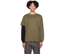 Khaki Layered Long Sleeve T-Shirt