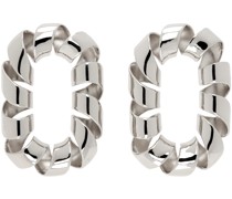 Silver XL Link Twist Earrings