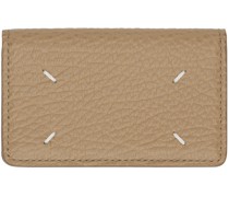 Taupe Four Stitches Card Holder