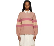 Beige & Pink Climber Long Sleeve Polo