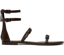 Brown Evegflat Sandals