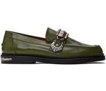 SSENSE Exclusive Green Polished Loafers
