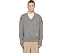 Grey Wool Oversized Sweater