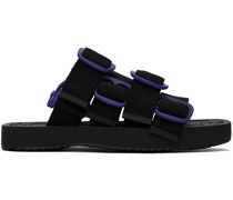 Black Nylon Strap Sandals