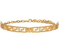 Gold Medusa Greca Bracelet